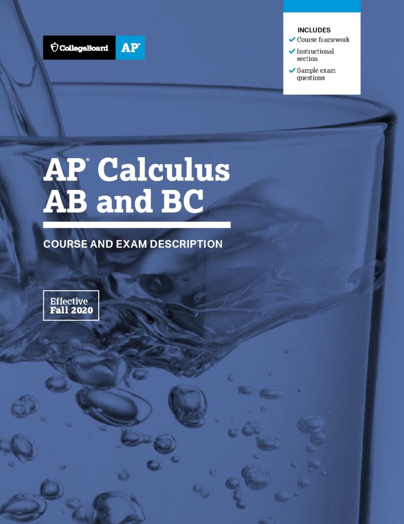 AP Calculus AB and BC Course Exam Description