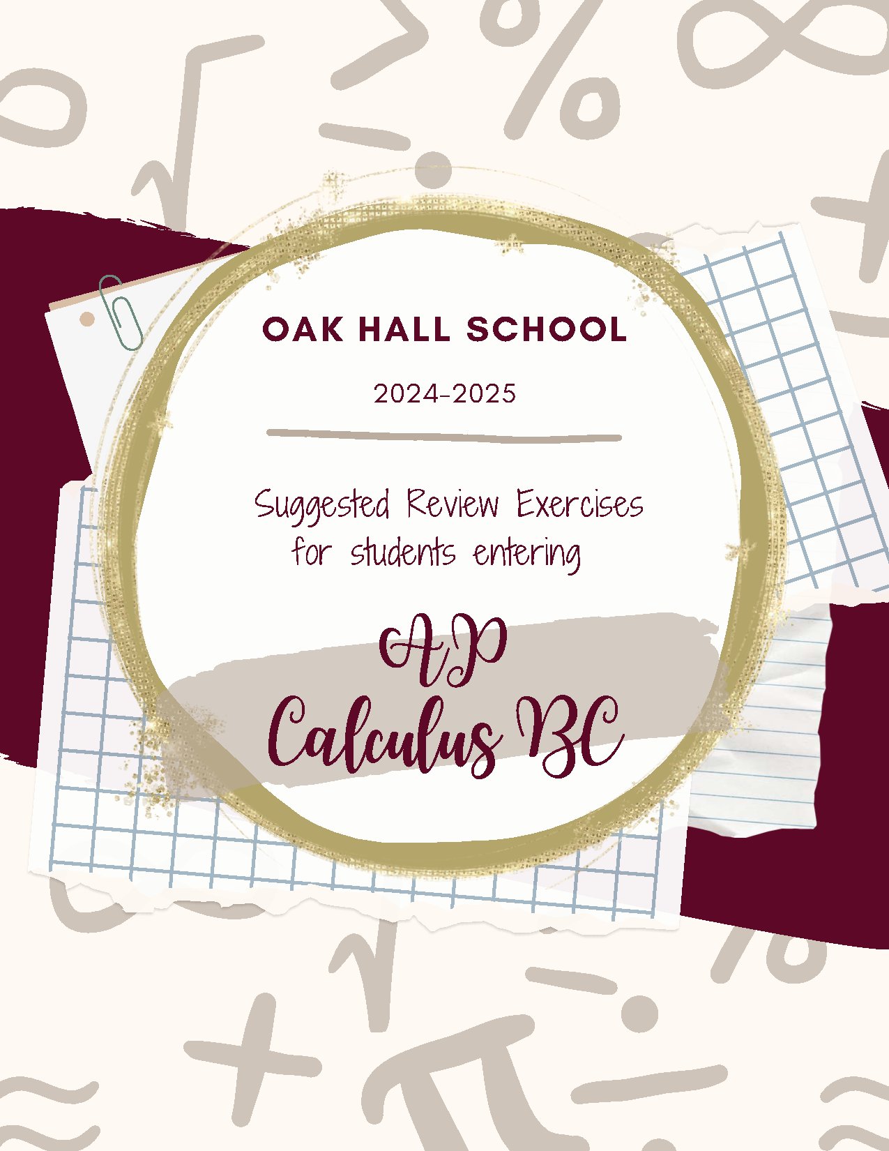 AP Calculus BC Exam Review Exercises 2024-2025