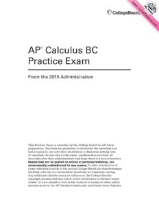AP Calculus BC International Practice Exam 2015