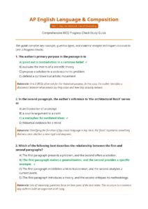 AP English Language Unit 3 Argumentation MCQ Progress Check