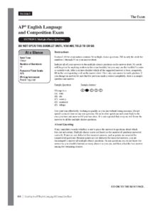 AP English Language and Composition Exam Practice Test
