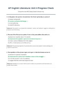 AP English Literature Unit 4 Progress Check MCQ Study Guide