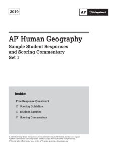 AP Human Geography 2019 Free Response Question 3 Scoring Guide