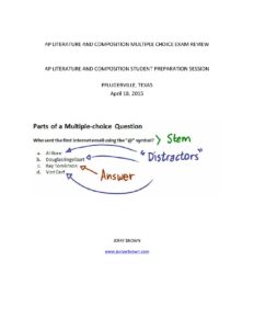 AP Literature and Composition Multiple Choice Exam Review
