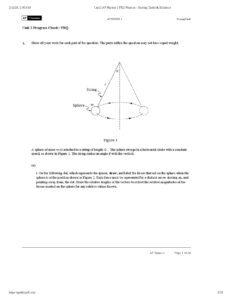 AP Physics 1 Unit 2 FRQ Practice Scoring Guide and Solutions