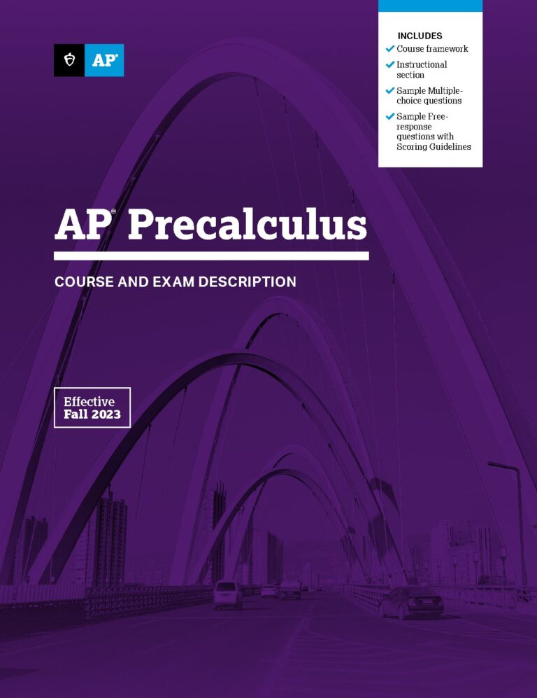 AP Precalculus Course and Exam Description 2023