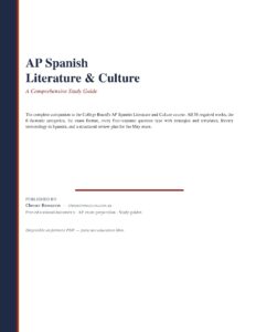 AP Spanish Literature and Culture Comprehensive Study Guide