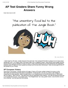 AP Test Graders Share Hilarious Wrong Answers